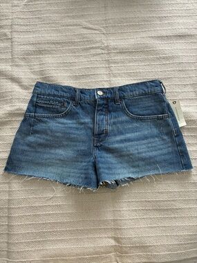 Anthropologie Classic High-Rise Women’s Denim Shorts in Medium Blue